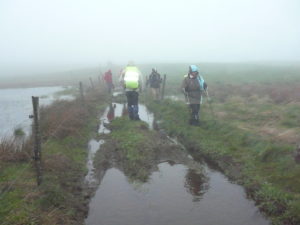 chemin auvergnat sous la pluie